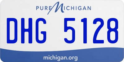 MI license plate DHG5128