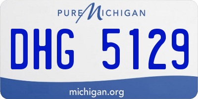 MI license plate DHG5129