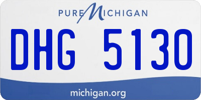 MI license plate DHG5130