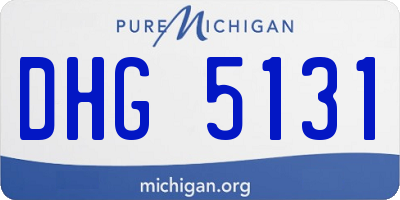MI license plate DHG5131