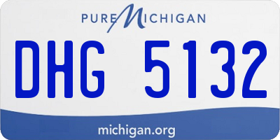 MI license plate DHG5132