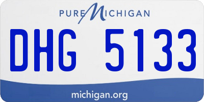 MI license plate DHG5133