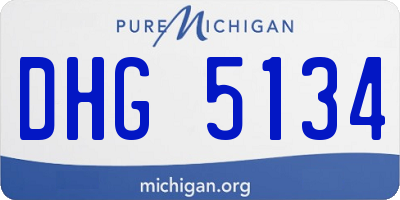 MI license plate DHG5134
