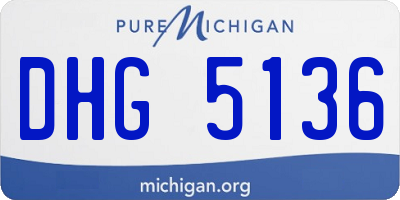 MI license plate DHG5136