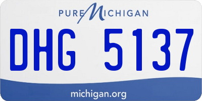 MI license plate DHG5137
