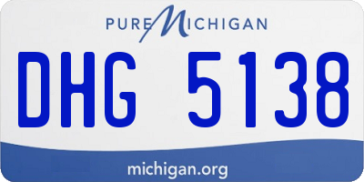 MI license plate DHG5138