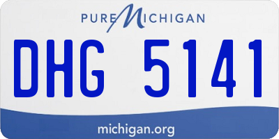 MI license plate DHG5141