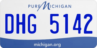 MI license plate DHG5142