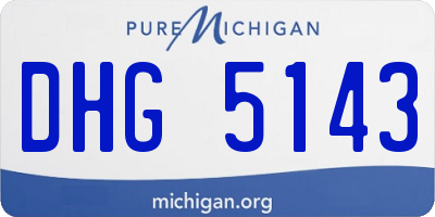 MI license plate DHG5143