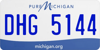 MI license plate DHG5144