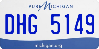 MI license plate DHG5149
