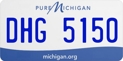MI license plate DHG5150