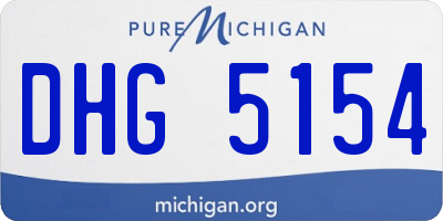 MI license plate DHG5154