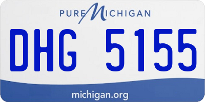MI license plate DHG5155