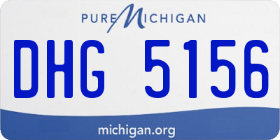 MI license plate DHG5156