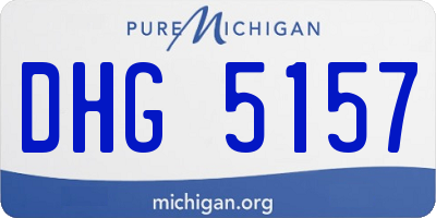 MI license plate DHG5157