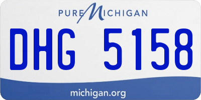 MI license plate DHG5158