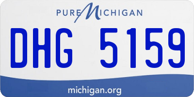MI license plate DHG5159