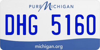 MI license plate DHG5160