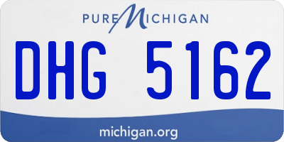 MI license plate DHG5162