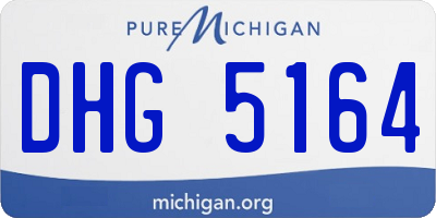 MI license plate DHG5164