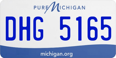 MI license plate DHG5165