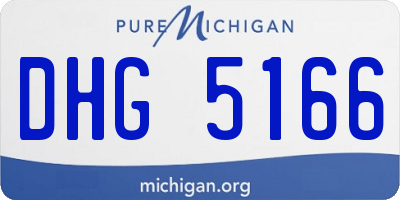 MI license plate DHG5166