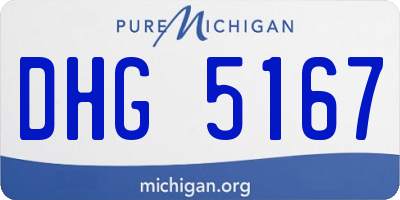 MI license plate DHG5167