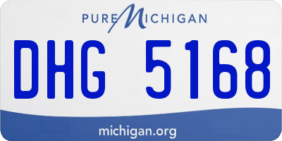 MI license plate DHG5168
