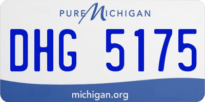 MI license plate DHG5175