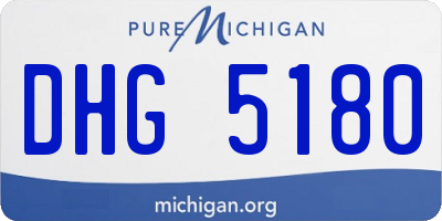 MI license plate DHG5180