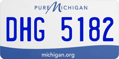 MI license plate DHG5182