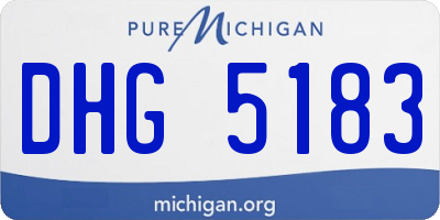 MI license plate DHG5183