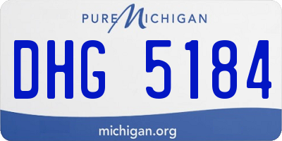 MI license plate DHG5184