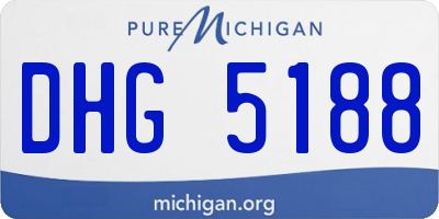 MI license plate DHG5188
