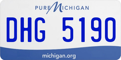 MI license plate DHG5190
