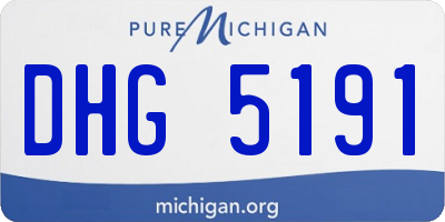 MI license plate DHG5191