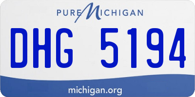 MI license plate DHG5194
