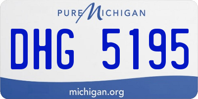 MI license plate DHG5195
