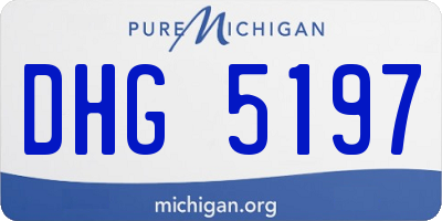 MI license plate DHG5197