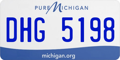 MI license plate DHG5198