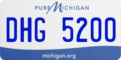 MI license plate DHG5200