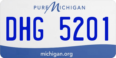 MI license plate DHG5201
