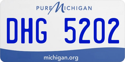 MI license plate DHG5202