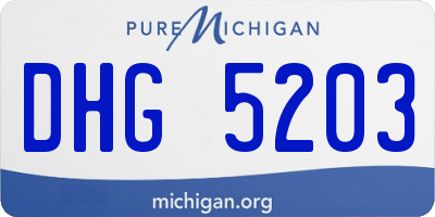 MI license plate DHG5203