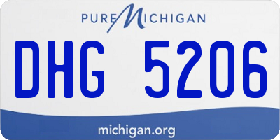 MI license plate DHG5206