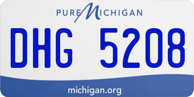 MI license plate DHG5208