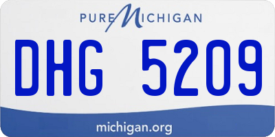 MI license plate DHG5209