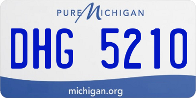 MI license plate DHG5210