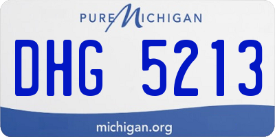 MI license plate DHG5213